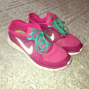 Pink Nike Free 5.0 Running Shoes